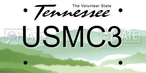 USMC3 Tennessee License Plate