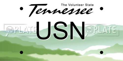 USN Tennessee License Plate