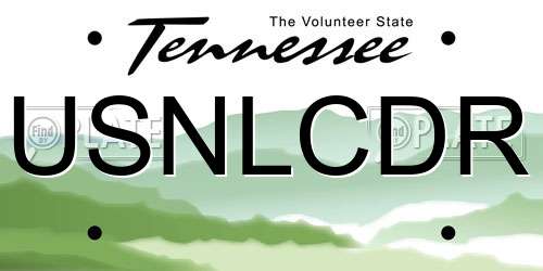 USNLCDR Tennessee License Plate