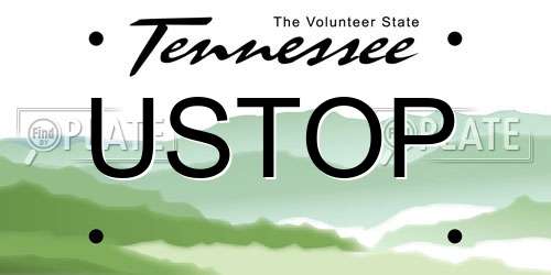 USTOP Tennessee License Plate