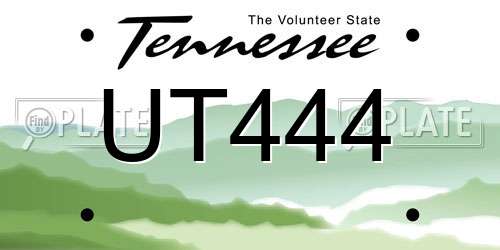 UT444 Tennessee License Plate