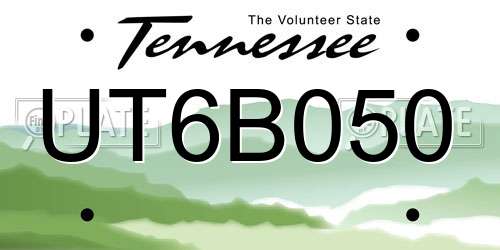 UT6B050 Tennessee License Plate