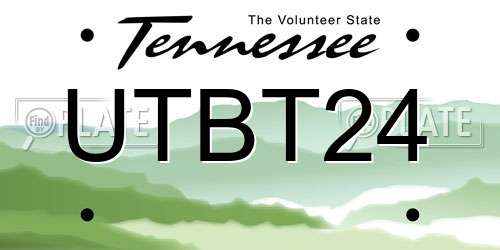 UTBT24 Tennessee License Plate