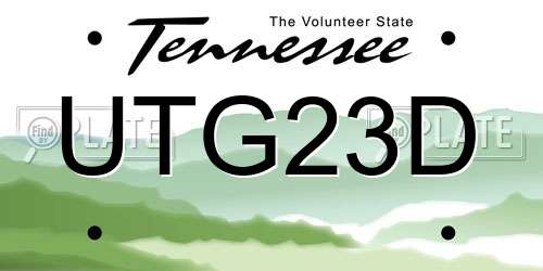 UTG23D Tennessee License Plate