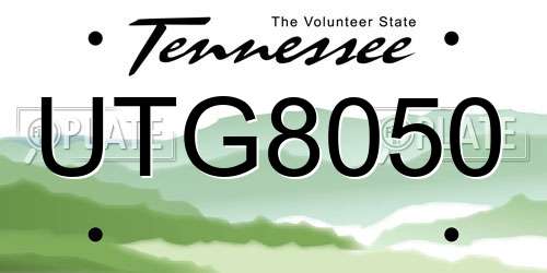 UTG8050 Tennessee License Plate
