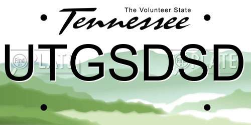 UTGSDSD Tennessee License Plate
