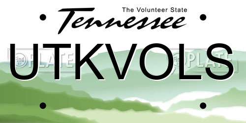 UTKVOLS Tennessee License Plate