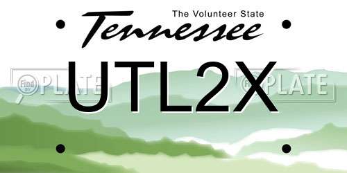 UTL2X Tennessee License Plate