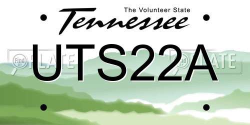 UTS22A Tennessee License Plate
