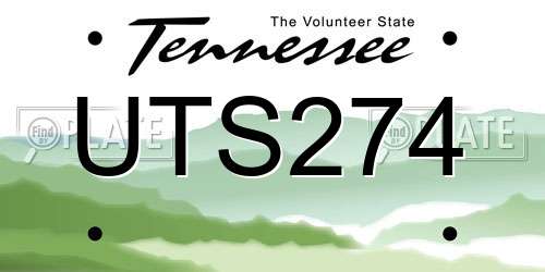 UTS274 Tennessee License Plate