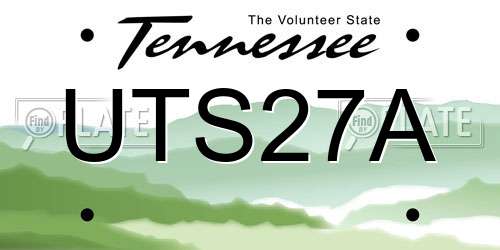 UTS27A Tennessee License Plate