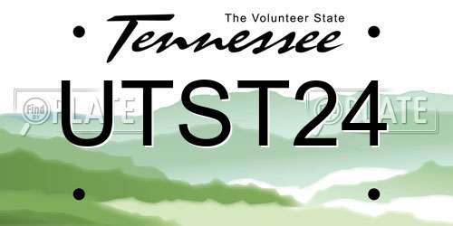 UTST24 Tennessee License Plate