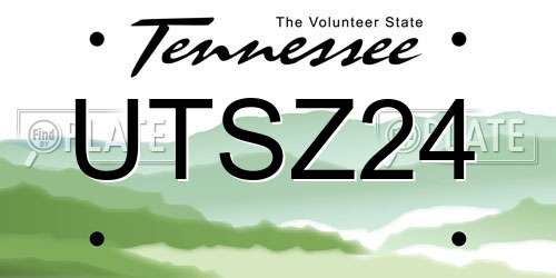 UTSZ24 Tennessee License Plate