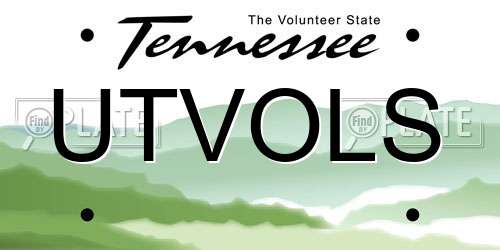 UTVOLS Tennessee License Plate