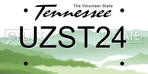 UZST24 Tennessee License Plate