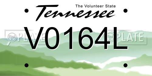 V0164L Tennessee License Plate