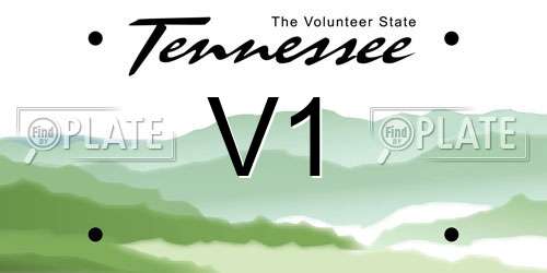 V1 Tennessee License Plate