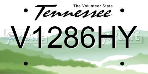 V1286HY Tennessee License Plate