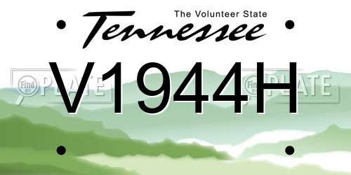 V1944H Tennessee License Plate