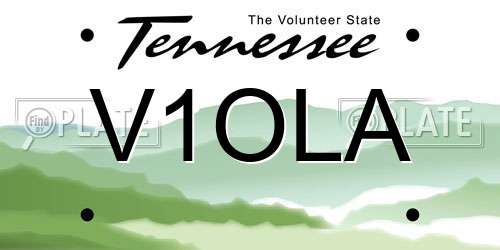 V1OLA Tennessee License Plate