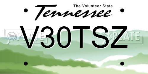 V30TSZ Tennessee License Plate