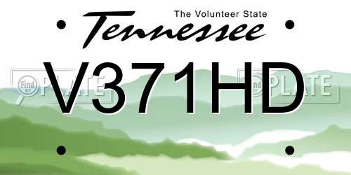 V371HD Tennessee License Plate