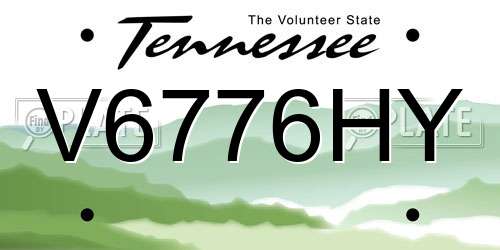 V6776HY Tennessee License Plate