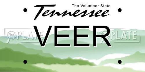VEER Tennessee License Plate