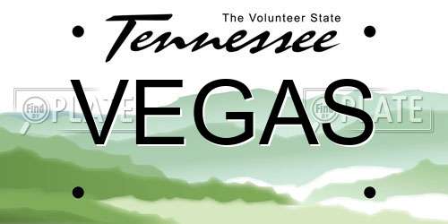 VEGAS Tennessee License Plate
