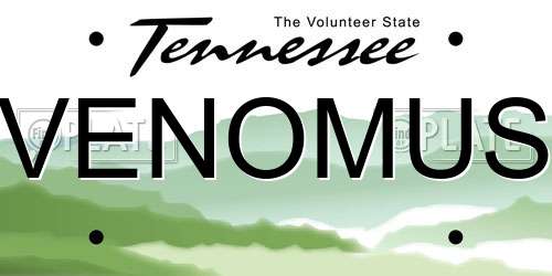VENOMUS Tennessee License Plate