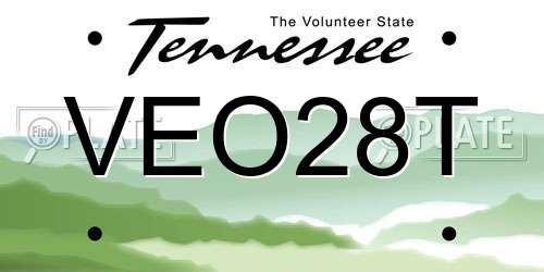 VEO28T Tennessee License Plate