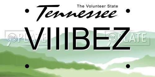 VIIIBEZ Tennessee License Plate