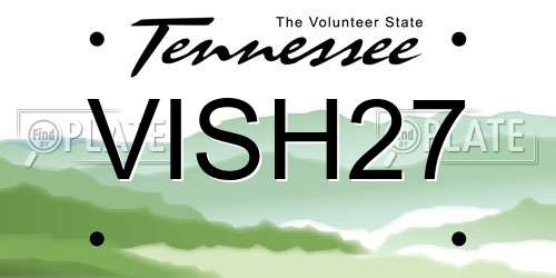 VISH27 Tennessee License Plate