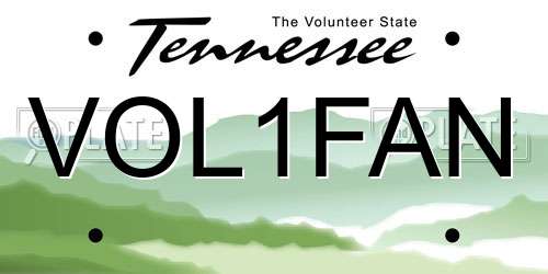 VOL1FAN Tennessee License Plate