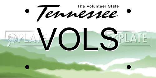 VOLS Tennessee License Plate