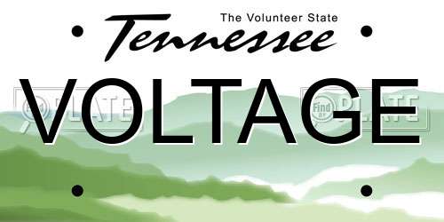 VOLTAGE Tennessee License Plate