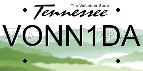 VONN1DA Tennessee License Plate