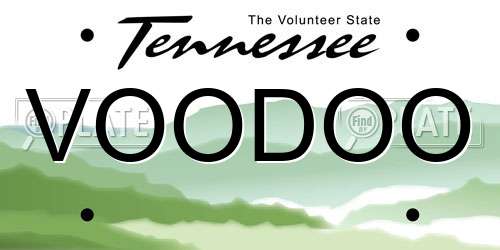 VOODOO Tennessee License Plate