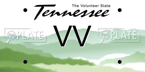 VV Tennessee License Plate
