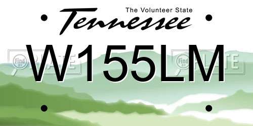 W155LM Tennessee License Plate