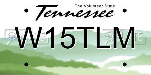 W15TLM Tennessee License Plate