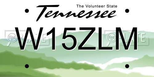 W15ZLM Tennessee License Plate