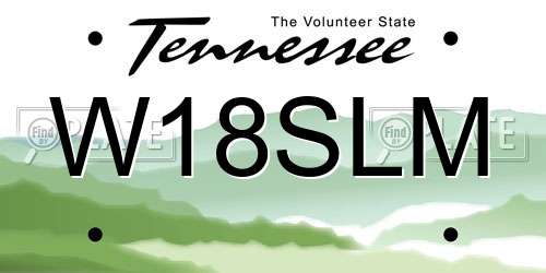 W18SLM Tennessee License Plate