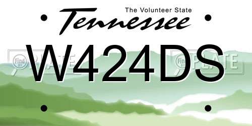 W424DS Tennessee License Plate