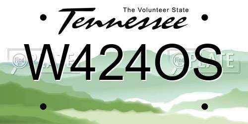 W424OS Tennessee License Plate