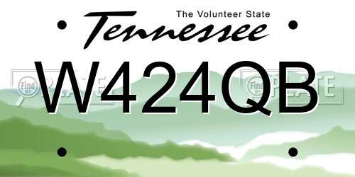 W424QB Tennessee License Plate