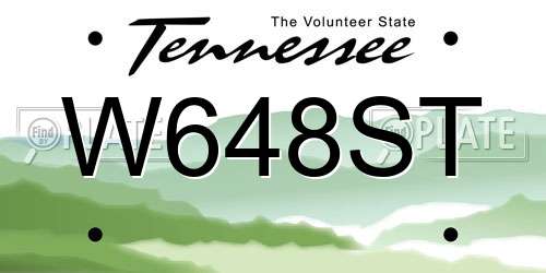 W648ST Tennessee License Plate