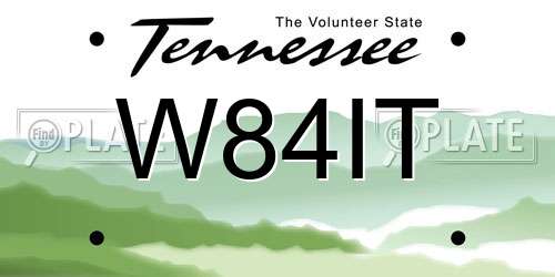 W84IT Tennessee License Plate