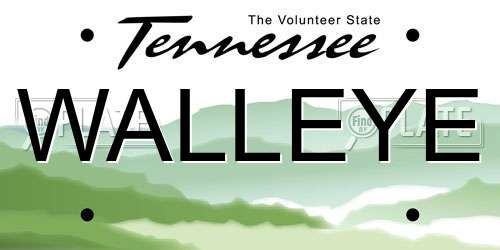 WALLEYE Tennessee License Plate