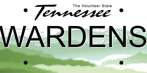 WARDENS Tennessee License Plate